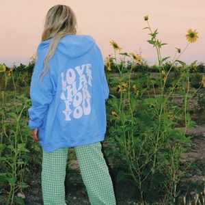 Semispoiled, Love That For You Blue Zip Hoodie, XXL